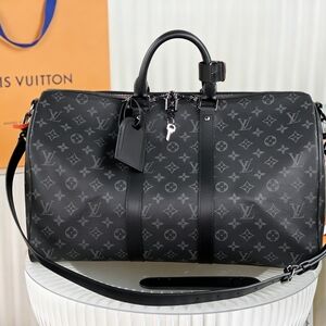 <AUTHENTIC>LV Bandoulière Monogram Eclipse Canvas Travel Bag
